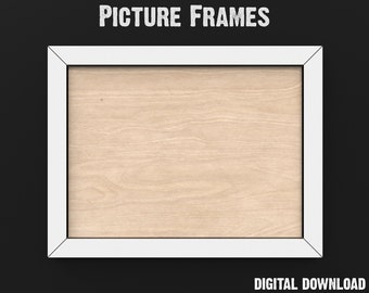 10x Picture Frame Svg Laser Cutting Files, Square and Rectangle Photo Frame Laser Svg Files, Laser Cut Wedding Photo Frames #047