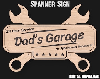 Custom Garage Sign Fathers Day Svg Laser Cutting Files - Our Custom Wood Sign Perfect For Father's Day Gifts Or Gifts For Dad etc #159