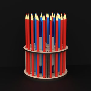 Pen Holder and Pencil Holder made from our svg laser cutting files digital download.