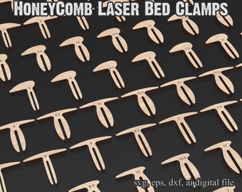 60x perni per letto a nido d'ape, perni di fissaggio laser, perni del vassoio briciole, perni tagliati al laser, picchetti per vassoio Svg, OMtech, xTool, Glowforge, Thunder, LightBurn