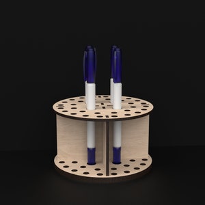Pen Holder and Pencil Holder made from our svg laser cutting files digital download.