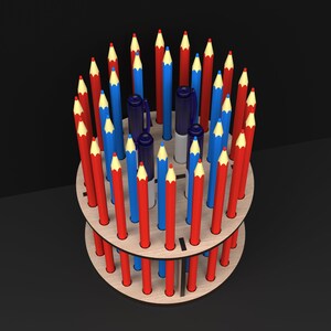 Pen Holder and Pencil Holder made from our svg laser cutting files digital download.