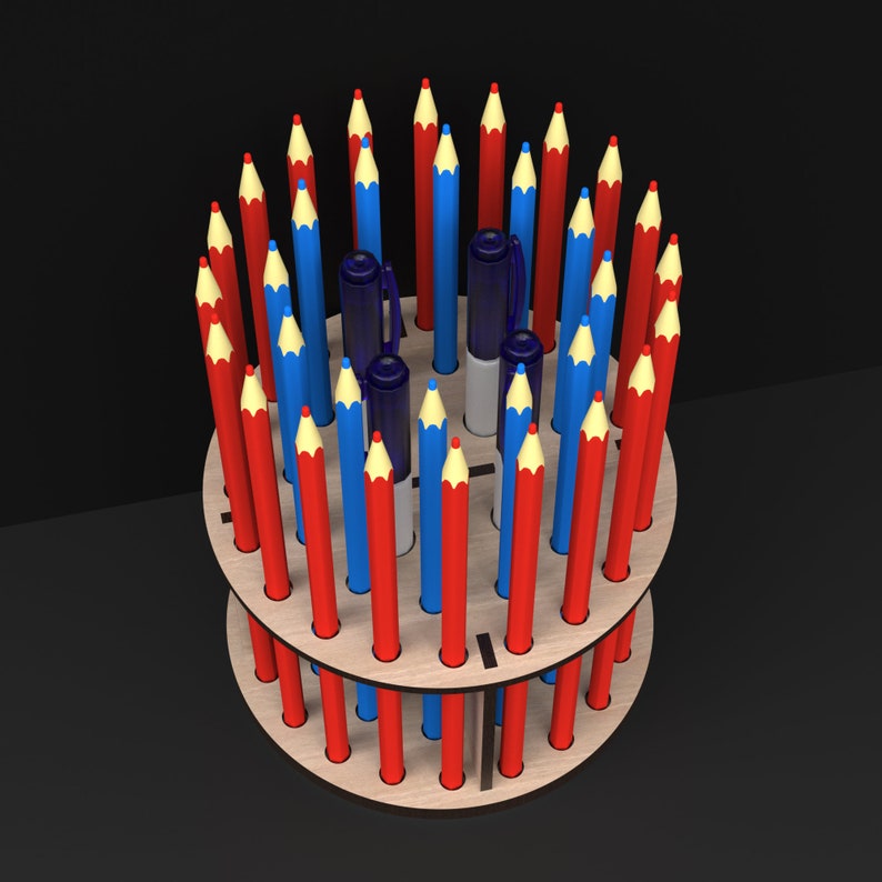 Pen Holder and Pencil Holder made from our svg laser cutting files digital download.