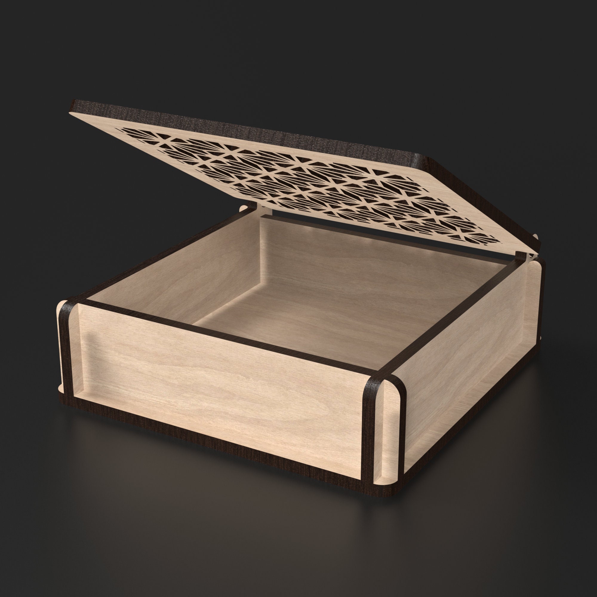 6x Decorative Wooden Gift Box Svg Laser Cut Files, Jewlery Box With ...