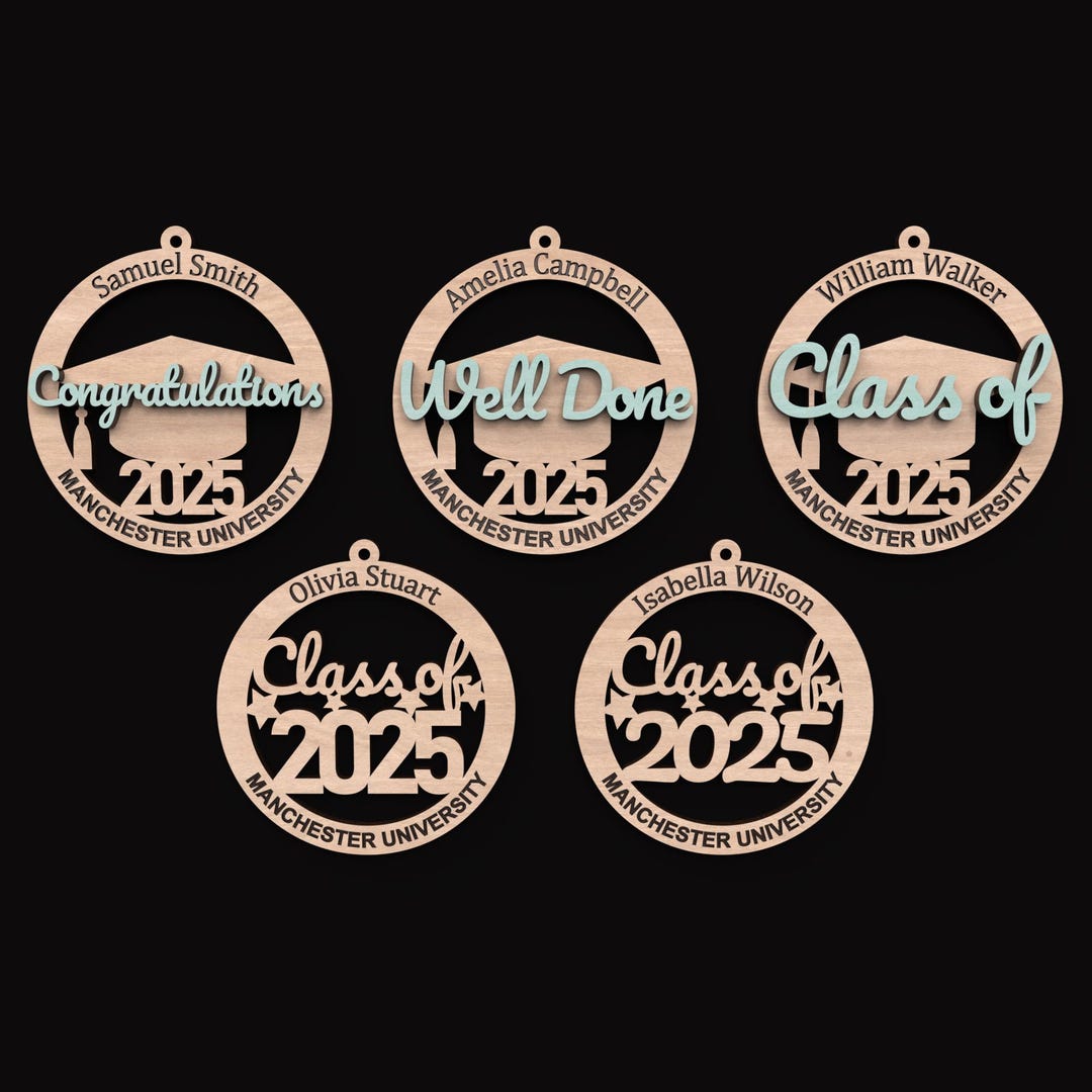 NEW UPDATED* Class of 2026 Graduation Ornament SVG Laser Cutting Files ...
