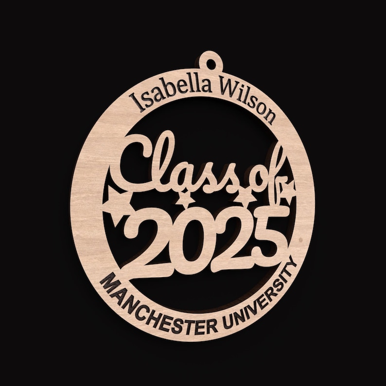 Class of 2025 Graduation Ornament SVG Laser Cutting Files.