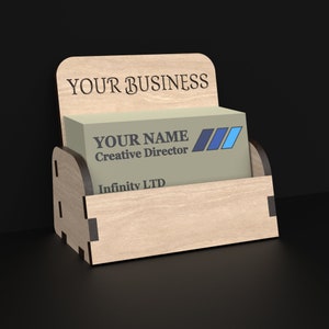 A Business Card Case made from our Svg Laser Cutting Files Digital Download.