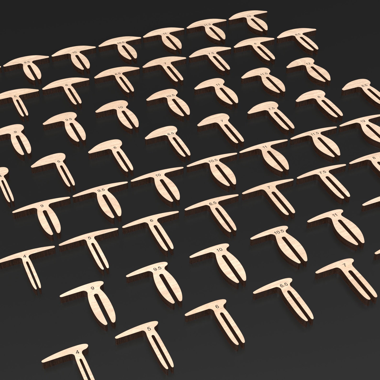 60x Bed Pin, Laser Hold Down Pins, Crumb Tray Pins, Laser Cut