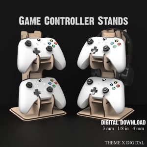 Controller Stand & Headphone Holder Svg Laser Cut Files - Controller Holder With Headphone Stand Svg Files - Glowforge, Lightburn etc #090