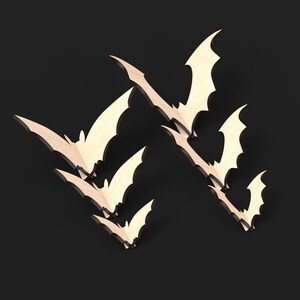 12x 3D Bat Svg Laser Cutting Files, Halloween Svg Files, Bat Wings ...