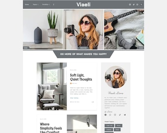 Viaeli Blogger Template: Clean Minimalist Blogspot Theme for Lifestyleblogger