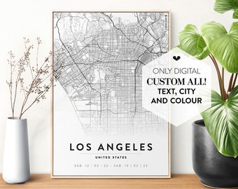 Custom City Posters | Minimal City Map | Modern Wall Decor | Where We Met | Our First Home | Birthday Gift | Anniversary Gift | Black White