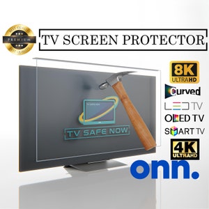 TV Screen Protector for Onn TVs, Special Dimensions for All Models, Damage Protection and Waterproof, Scratch and Impact Resistant