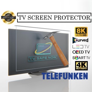 TV Screen Protector for Telefunken TVs, Special Dimensions for All Models, Damage Protection and Waterproof, Scratch and Impact Resistant