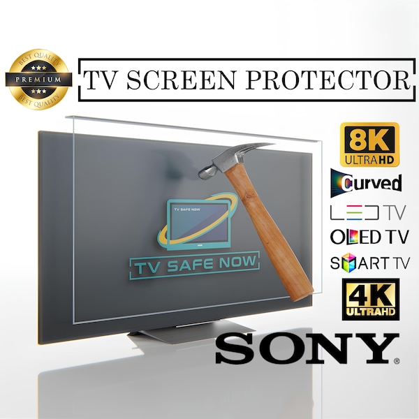 TV Screen Protector for Sony TVs, Special Dimensions for All Models, Damage Protection and Waterproof, TV Screen Protector