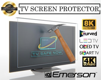TV-screenprotector voor Emerson TV's, speciale afmetingen voor alle modellen, schadebescherming en waterdicht, TV-screenprotector