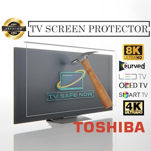 TV Screen Protector for Toshiba TVs, Special Dimensions for All Models, Damage Protection and Waterproof, Scratch and Impact Resistant