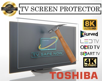 TV Displayschutzfolie für Toshiba Fernseher, Sondermaße für alle Modelle, Schutz vor Beschädigungen und wasserfest, TV Displayschutzfolie