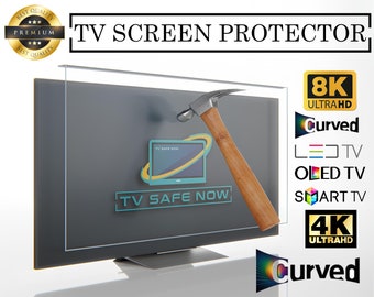 TV Screen Protector for Curved TVs, Special Dimensions for All Models, Damage Protection and Waterproof, TV Screen Protector