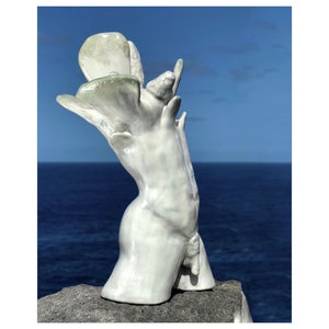 Homo Opuntia - Scultura in ceramica smaltata