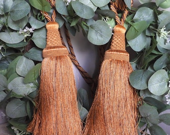Gold Curtain Tiebacks Set of 2