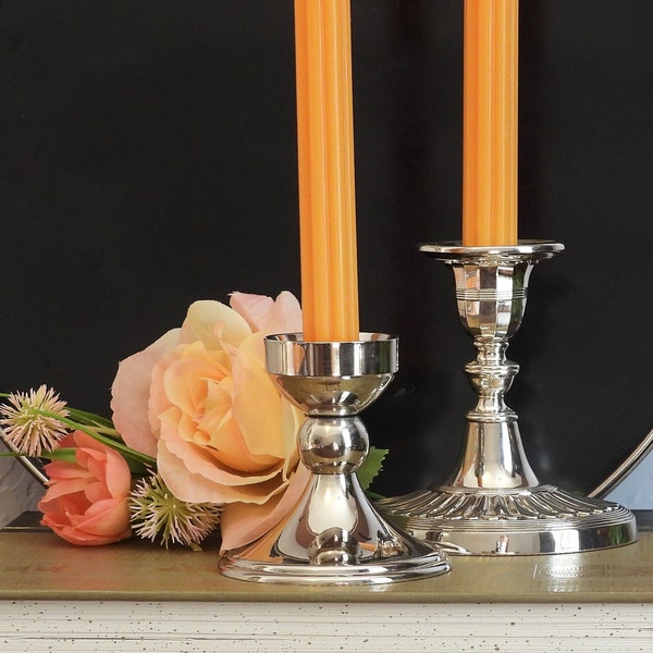 Single 3.5"-4.75" Silverplate Candlesticks/Sheffield/Reed and Barton/Godinger/Contemprary/Traditional/Home Decor/Gift