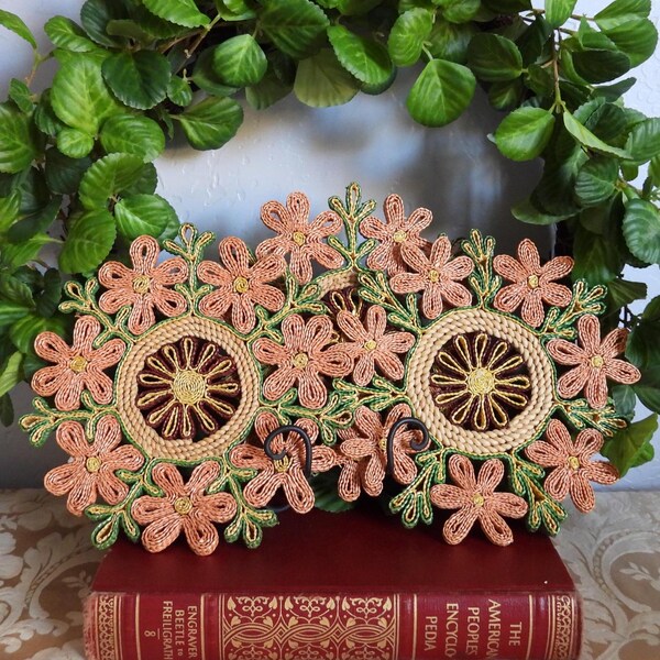 3-Pc Woven Floral Trivets