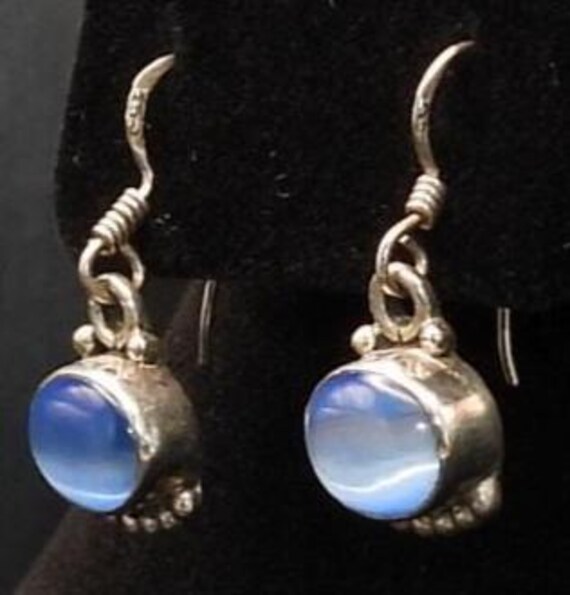 Moonstone Silver Dangle Earrings - image 3