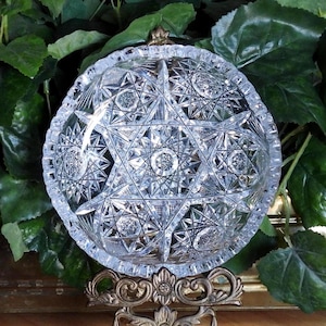 American Brilliant Cut Crystal Dish