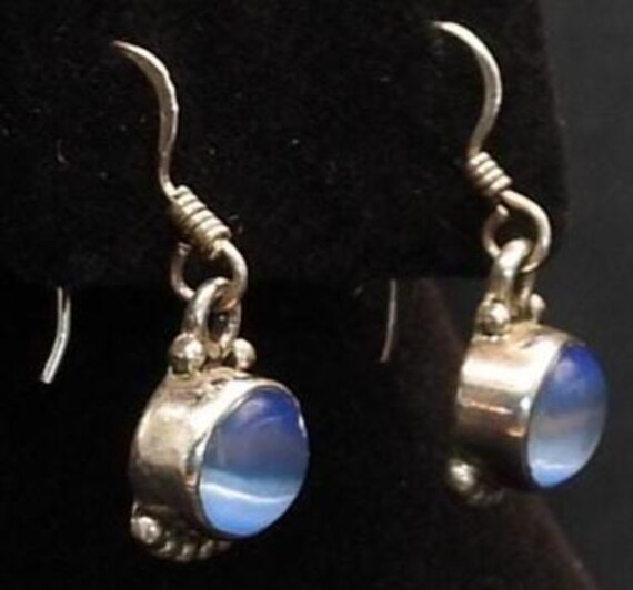 Moonstone Silver Dangle Earrings - image 4
