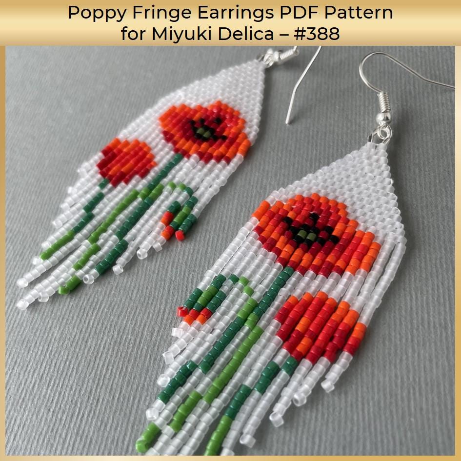 Flower Fringe Earring Tutorial Buy Floral Bead Earrings Online In - Main Image