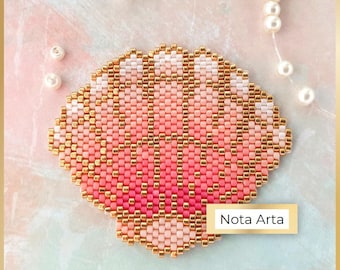 Padrão em PDF de ponto tijolo com miçangas para agulha Miyuki Delica 11/0, nº 117