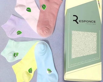 Bamboo Ankle Socks Gift Set: Soft Pastel No Show Socks, 6 Pairs