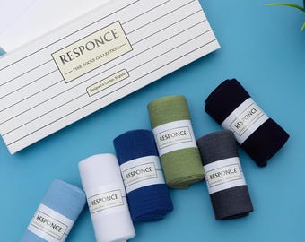 Cotton Crew Socken Set: Rippenstrick, 6er Paar bunte Damensocken Box
