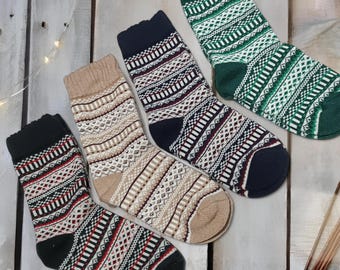 Nordic Wool Socks: Women's Winter Thermal Socks, Gift Wrapped