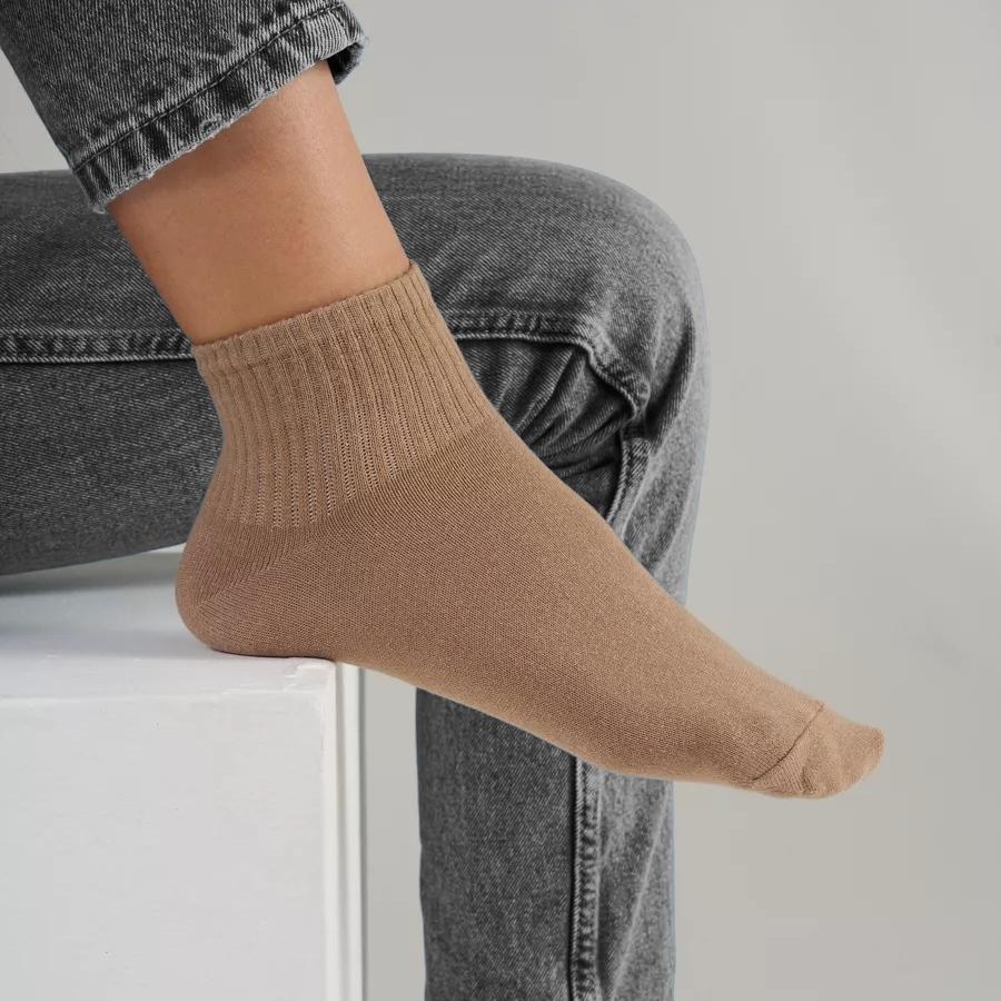 A2Z 4 Kids® Ladies Cotton Rich Plain Ankle Socks – Pack Of 5 + 3, Black, Size 4-7