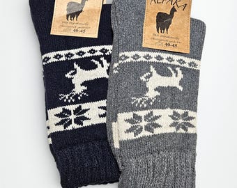 Alpaca Socks For Men: Luxury Wool Men's Socks, Extra Thickness