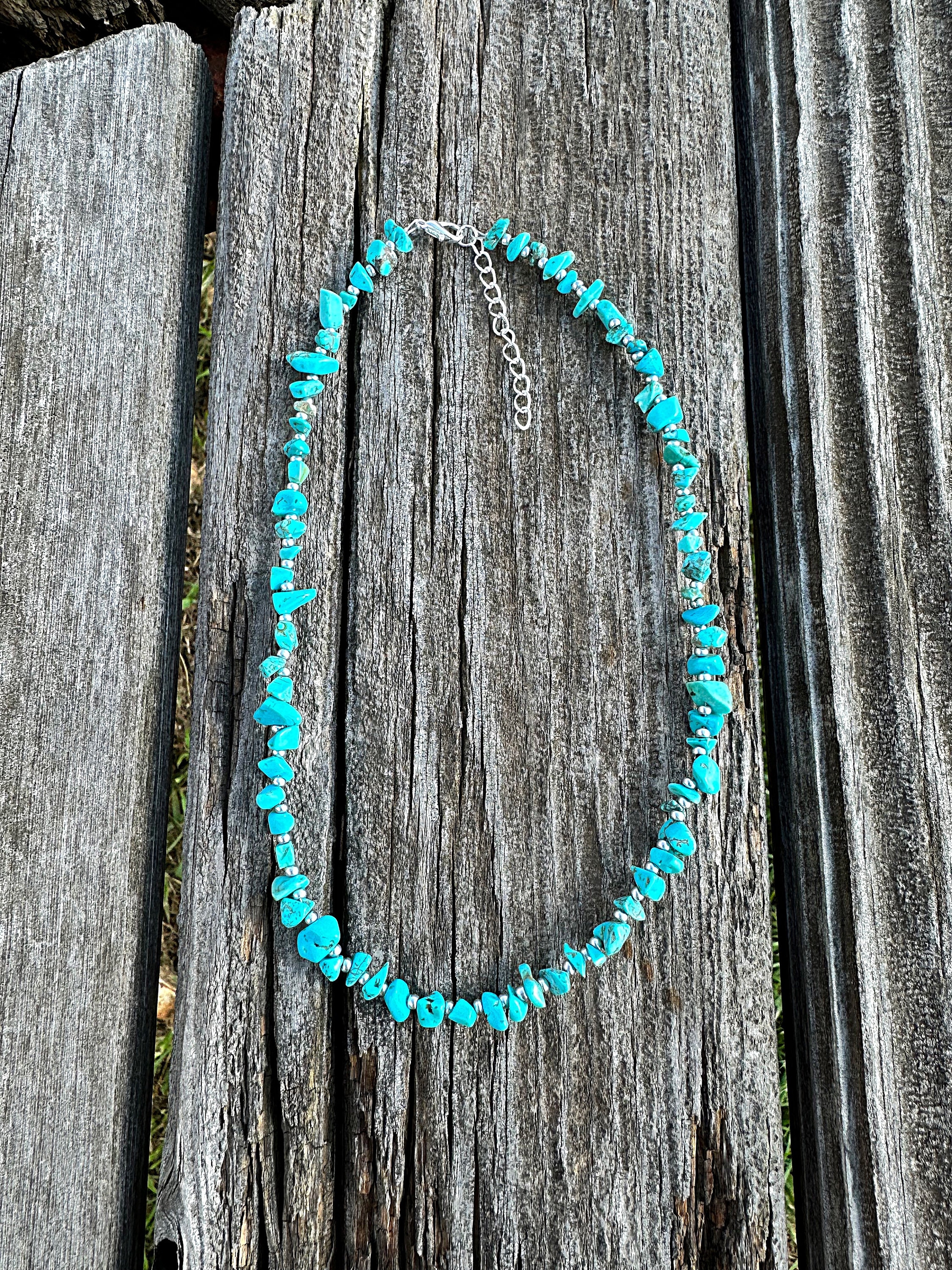 Turquoise rock necklace sale