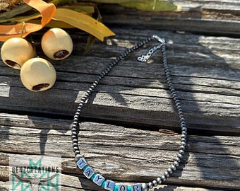 Collar Navajo de imitación con nombre personalizado