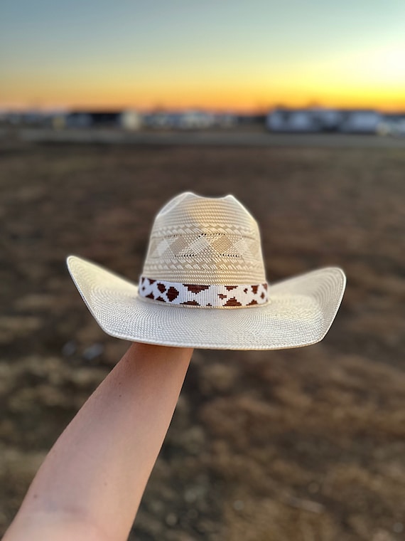 Cowprint Hat Band - Etsy display picture 1