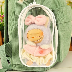 Cute Protect Case With Keychain Colorful Accessories For Cute Doll Accessories Yellow White Pink/No Doll Included Doll Acessories