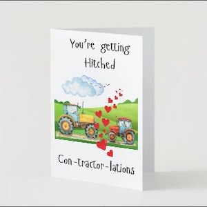 Você vai se casar, cartão de casamento engraçado - Agricultura/Trator