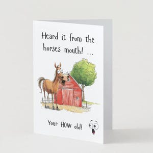 Ouvi da boca do cavalo - Cartão de aniversário