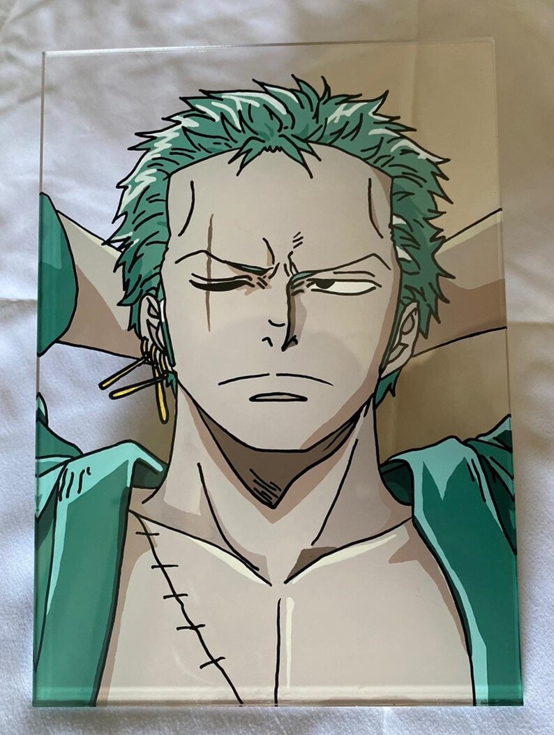 Zoro Glass Painting Etsy