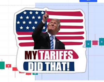Moje taryfy zrobiły to naklejka Trump, naklejka Trumpflaction, naklejka anty-Trump, Trump zrobiłem to, wycinane wodoodporne naklejki winylowe