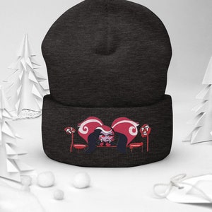 Hazbin Hotel Velvette, Hazbin Hotel greatest Beanies, Cuffed Beanie, New design, inspired from iconic character, Velvette beanie, Hazbin hat