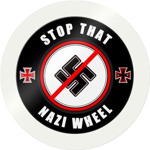 Arrêtez cette roue nazie, autocollant de voiture anti-Tesla, autocollant anti-Elon Musk, protestez contre Elon Musk, FCK ELN, boycottez les croix gammées, arrêtez le coup d'État, F Elon, FCK Musk