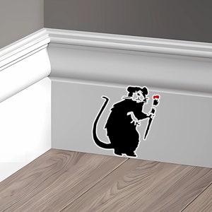 Banksy Painter Rat bubble free sticker, Banksy Rat decals, Funny Banksy street art, Urban art, Banksy stickers