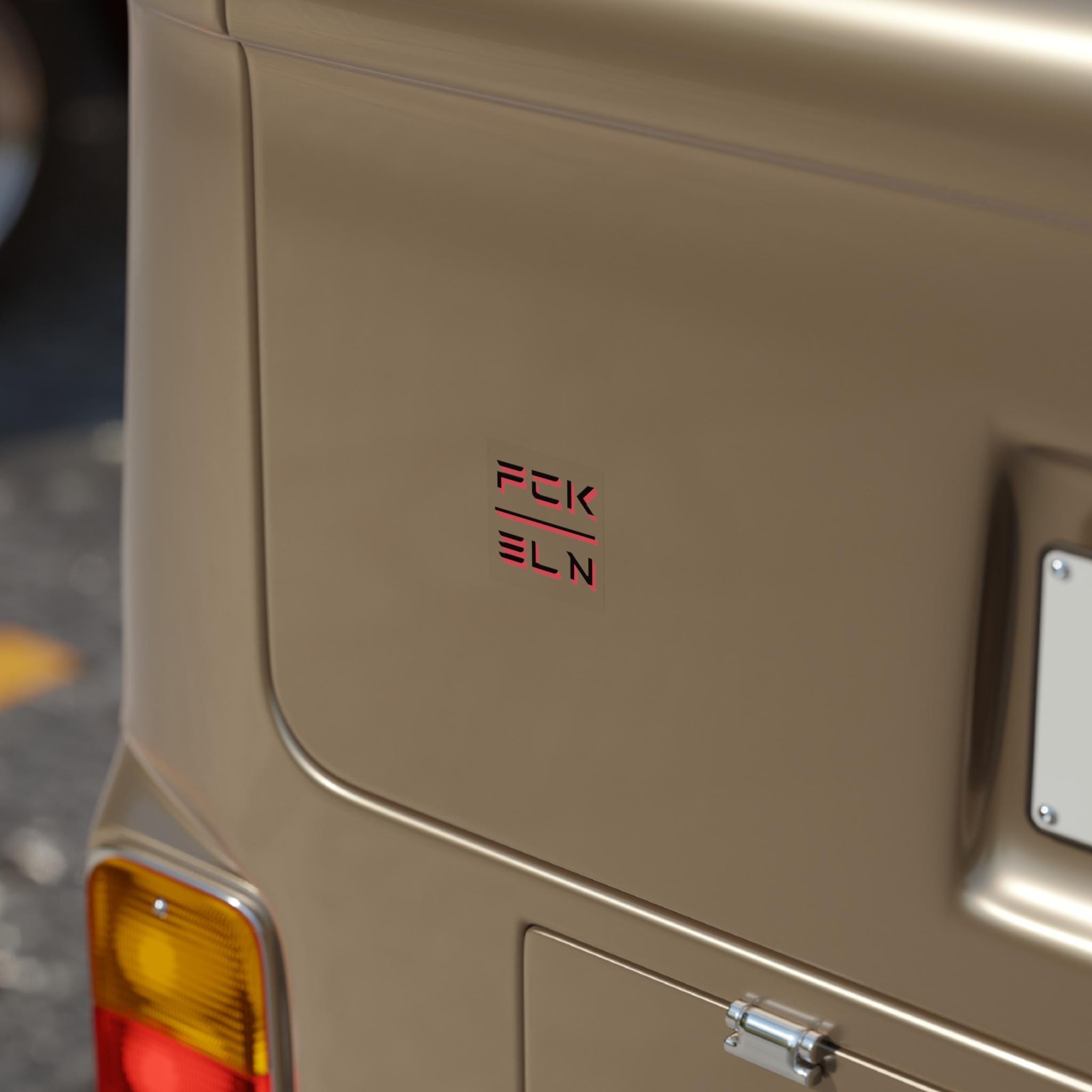 Auto Aufkleber FCK ELN Tuning Autoaufkleber FUCK ELON T E S L A 14X25 CM