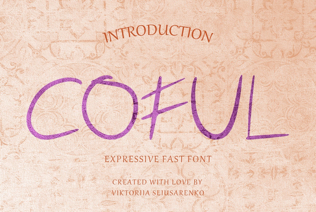 Coful Handwritten Font Cursive Font Script Font Ligatures Etsy